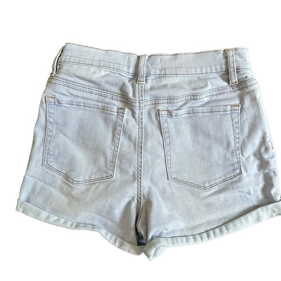 Pacsun Women’s The Shortie High Rise Jean Shorts Light Wash Blue Denim Size 27 - Picture 2 of 6